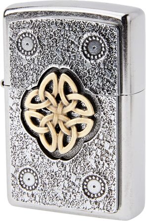 Запальничка Zippo 207 Celtic Knot Street Chrome, срібна
