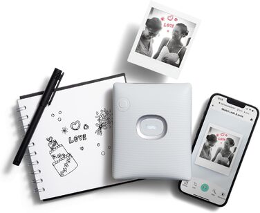 Друк фотографій зі смартфона Fujifilm Instax Square Link (Ash White)