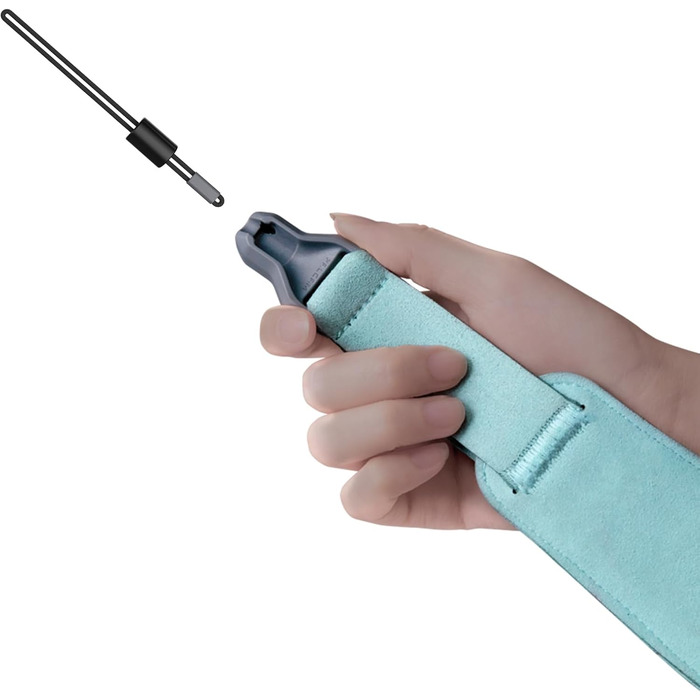 Магнітний ремінь для гітари, басу та укулеле ENYA – Швидке закриття, регулюється однією рукою, з імітацією шкіри (Блакитний)