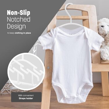 Детские вешалки для одежды Keplin - 36 шт., белые, не скользящие, для детской и младенческой одежды