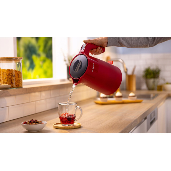 Електричний чайник Bosch MyMoment 1.7л TWK2M164, бездротовий, червоний