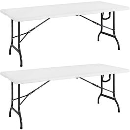 Садовий стіл Casaria® 183x76 см, складаний, білий - для саду, тераси, кемпінгу