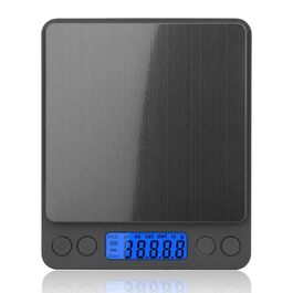 Кухонні ваги електронні 3 кг/0,1 г, LCD дисплей, функція Tara, чорного кольору