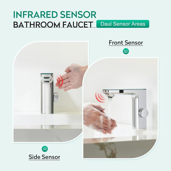 Кран кухонний CREA, 360° поворотний, з високим виливом, інфрачервоний, хром