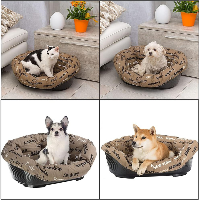 Килимок для собак та котів Ferplast SOFA 'CUSHION' - м'яке ліжко для домашніх тварин, сірий, 85 x 62 x 28,5 см