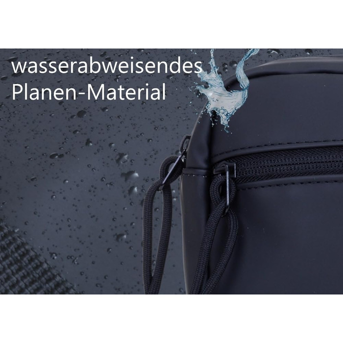 Сумка на пояс Wimmerl: водонепроникна, унісекс, чорна, з ключницею