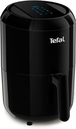Аерофритюрниця Tefal EY3018 Easy Fry Compact, 1,6 л, 6 програм, цифровий дисплей, для 1-2 осіб, енергозберігаюча, без олії, чорна