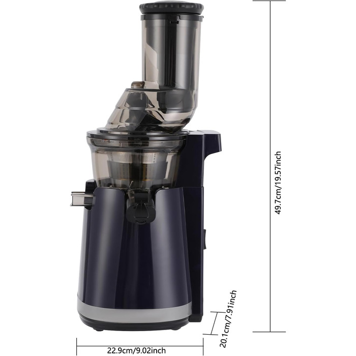 Juicer Slow Juicer, 250W Compact Electric Juicer 800 ml Juice Press for Vegetables and Fruits