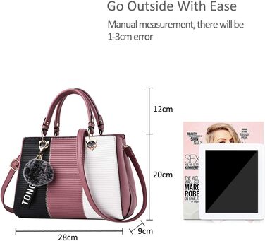 Сумка жіноча NICOLE & DORIS 2025 шкіряна чорна з пухнастим помпоном та знімним ремінцем через плече