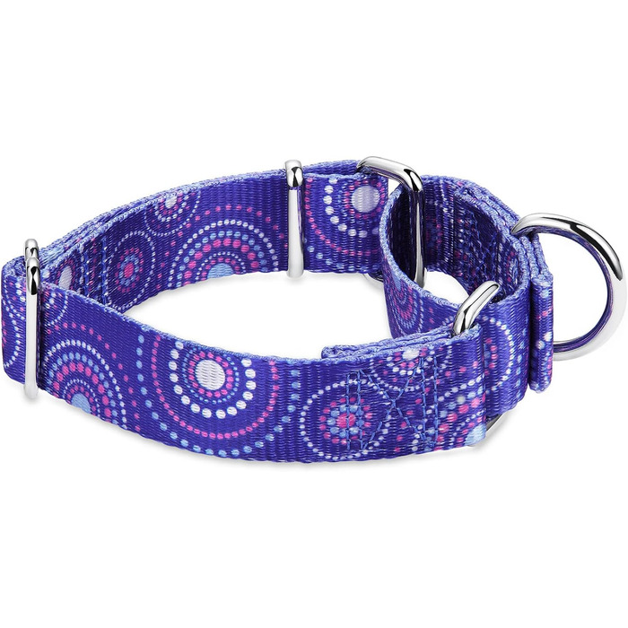 Нашийник для собак Dazzber Martingale, проти витягування, анти-утікання, міцний, середній та великий розмір, регульований 43.2-63.3 см, колір Королівський блакитний