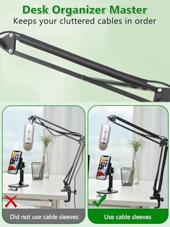 Кріплення для мікрофона FIFINE AM8, білий - Шарнірний стійкий кріплення для мікрофонів FIFINE Recording XLR/USB, AM8, YOUSHARES. Підходить для мікрофонів з адаптерами 3/8' - 5/8'.