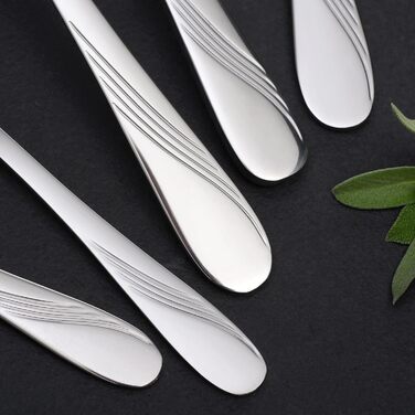 GRÄWE Cutlery Set for 12 People, 60-Piece - Stainless Steel Table Cutlery, Rust-Proof, Nickel-Free - STRALSUND Series