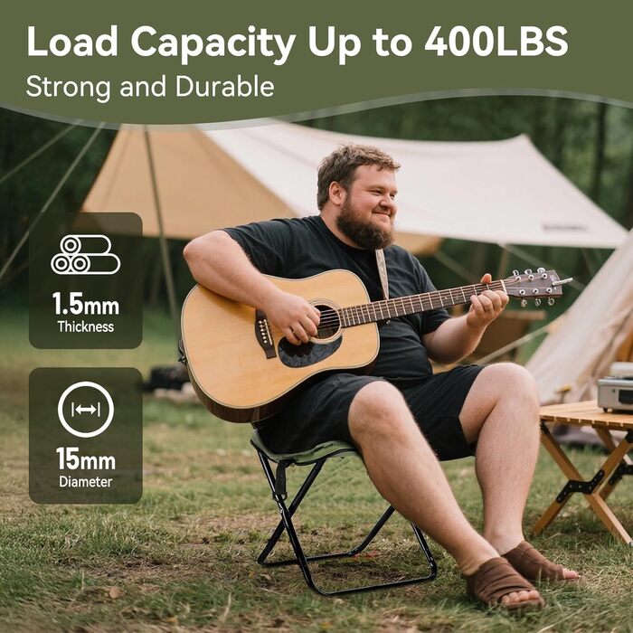 Складаний стілець для відпочинку: садовий, туристичний, для кемпінгу. Легкий та портативний