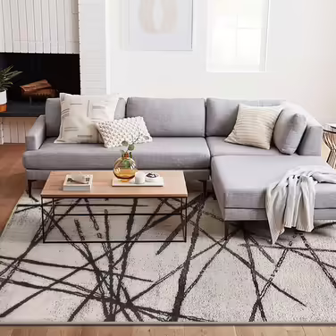 Leesentec Rugs Living Room Modern Artistic Rug Unique Rugs Chic Vintage Distressed Oriental Rugs Floor Mat (200 x 250 cm, Beige) Beige 200 x 250 cm