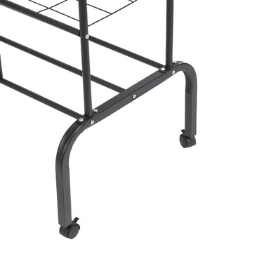 Rolling Clothes Rack with Double Hanging Rod