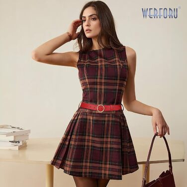 Жіночі шкіряні ремені WERFORU (2 шт.) для джинсів та штанів, модні ремені з золотистою кільцевою пряжкою, розмір талії 65-75 см (чорний+червоний)