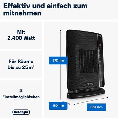 De'Longhi DCH7993ER.BC Heater, 1 Liter, Black, 25x18x37 Single