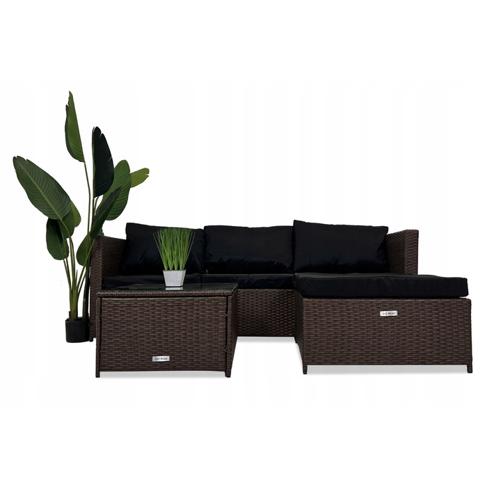 Комплект садових меблів з техноротанга Just Relax, коричневий, 2 предмети