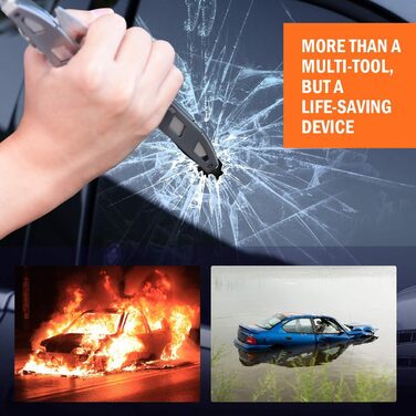 Мультитул BIBURY 18 в 1 з нержавіючої сталі: мультифункціональний інструмент з викруткою, ножем, відкривачкою та карабіном для кемпінгу та ремонту