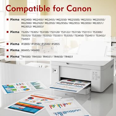 Комплект картриджів ColoWorld PG-545XL та CL-546XL (чорний, кольоровий) для принтерів Canon Pixma TS3350, TS3351, TS3450, TS3451, TR4550, TR4551, MX495, MG2550s, MG3050, TS3150