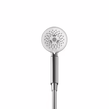 hansgrohe Crometta 100 Showerhead, 3 Spray Patterns, White/Chrome