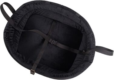 Автокрісло для собак Boutique Zoo: чорний велюр, універсальний розмір M (51x40 см)