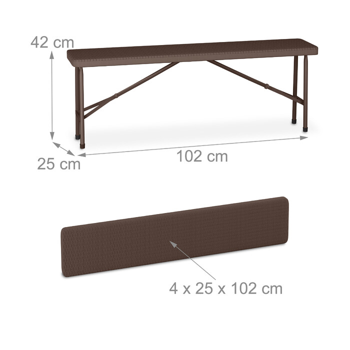 Relaxdays 3-piece Folding Beer Garden Set