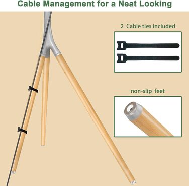 Підставка для телевізора на штативі, 114.3–165.1 см (45–65 дюймів), LED/LCD/OLED, поворотна 180°, сірий