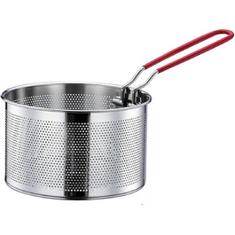 Корзина для фритюру з нержавіючої сталі, корзина для пасти, сито для фритюрниці з довгим руків'ям, 16 см