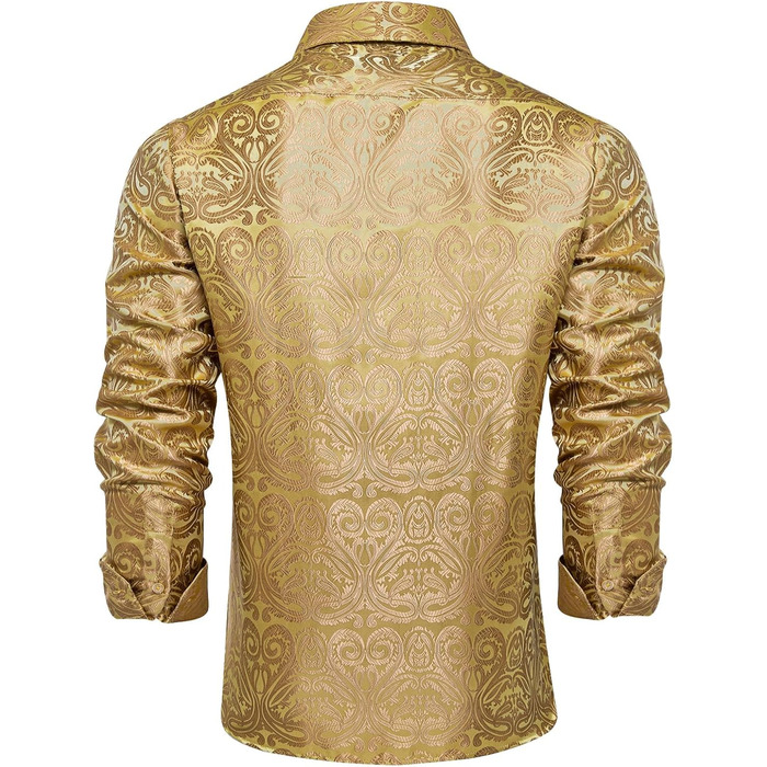 Краватка DiBanGu для чоловіків, шовкова краватка з нагрудною хустинкою, комплект для весілля, нагрудні хустинки, формальний стиль, універсальний розмір (3XL), колір шампань/золото