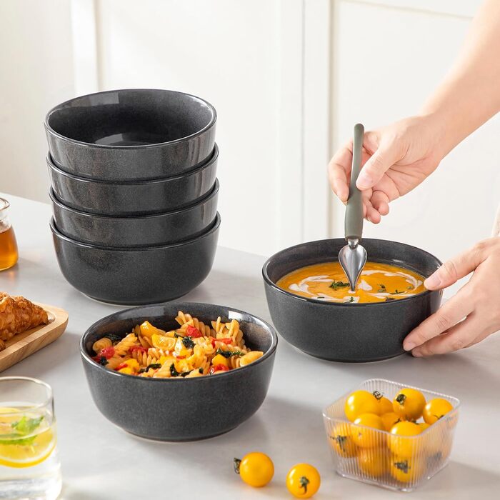 Набір посуду Steingut vancasso ANYA, 18 предметів, сірий (6 персон)