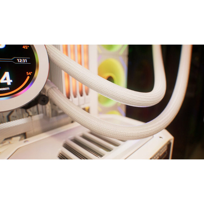 Рідинне охолодження AIO KRUX HydroGlance 360 ARGB LCD White, LCD-дисплей