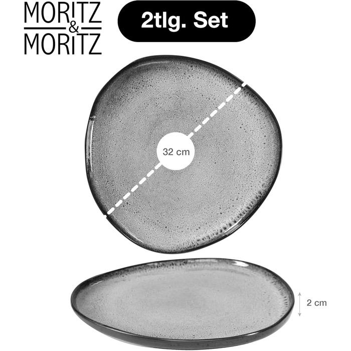 Набір кавових чашок Moritz & Moritz ORGANIC 6 шт. з кераміки з градієнтом кольору - набір чашок та сервірувальна тарілка (2 шт.)