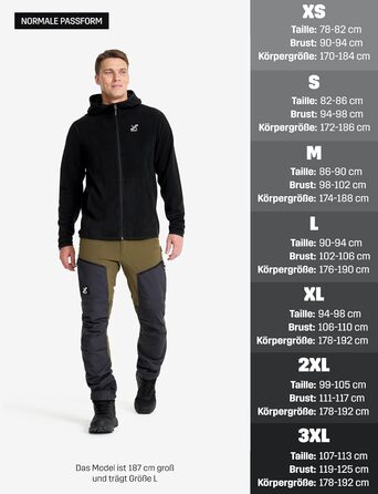 Флісова худі RevolutionRace Hiker для чоловіків, чорний, легка та еластична