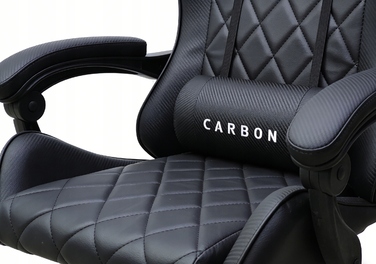 Ігрове крісло Carbon — ергономічний офісний стілець для геймерів, чорний, обертовий