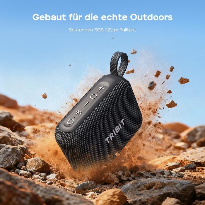 Tribit PocketGo Mini: Водонепроникна Bluetooth колонка IP68, 20 год, зелений