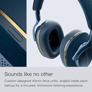 Навушники Bowers & Wilkins PX7 S2 Bluetooth з активним шумозаглушенням, бездротові, Qualcomm aptX™ Adaptive, швидка зарядка, 30 годин роботи, 6 мікрофонів