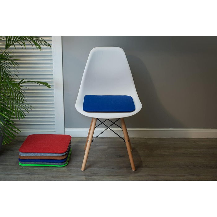 Набір з 4 фетрових подушок для стільців Sunnypillow 35x35 см, сині, для дому та вулиці