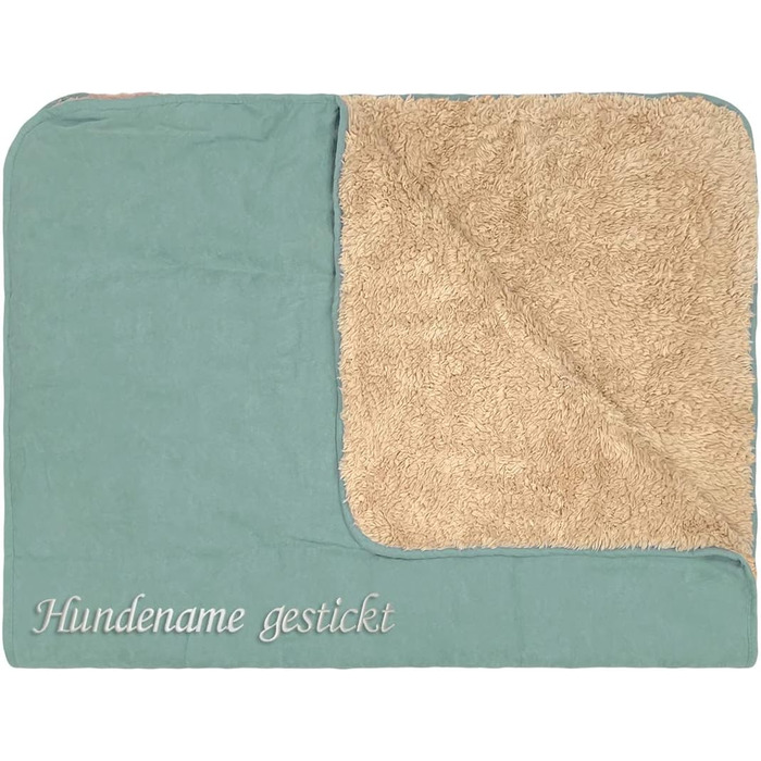 Декоративний килимок для собак з вишивкою імені, персоналізований килимок для домашніх тварин, 4 кольори, м'який двосторонній, іграшковий килимок з плюшевим покриттям (М'ята)