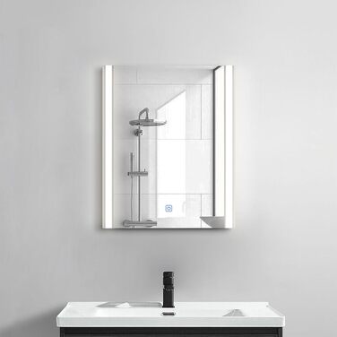 Дзеркало для ванної кімнати CLIPOP з підсвічуванням LED, сенсорне управління, IP44, 40x50 см