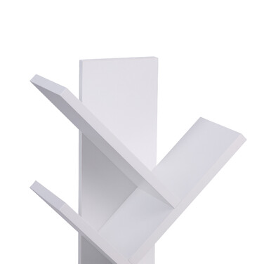 Relaxdays White Bookshelf in Tree Shape