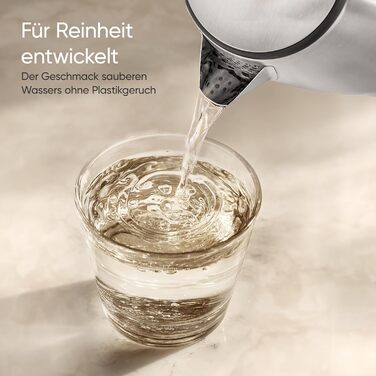 Електричний чайник Cosori з нержавіючої сталі, 1.7 л, BPA free, Strix-технологія, 2200W, з функцією захисту від сухого кипіння, поворотний на 360°