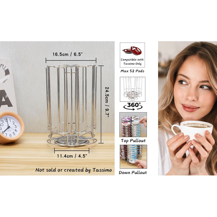 Підставка для капсул кави Tassimo EXZACT, обертова, на 52 капсули