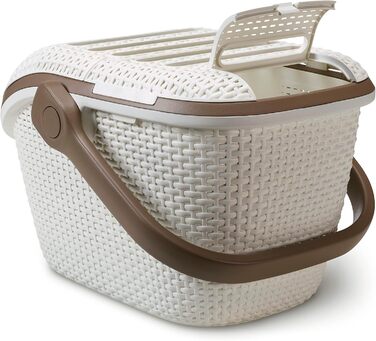 Транспортний бокс для тварин Curver Pet Transportbox L, білий/кремовий, 51x38x33 см