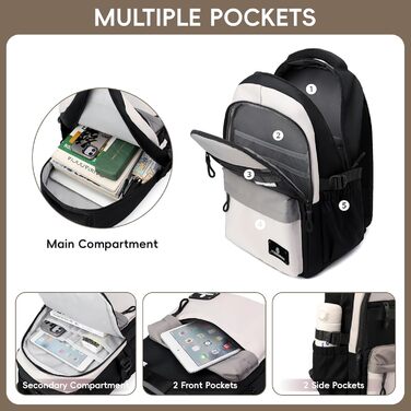 Шкільний рюкзак для підлітків, хлопчиків, 2025. Водовідштовхуючий рюкзак для старшої школи, гімназії. Підходить для ноутбука 15.6