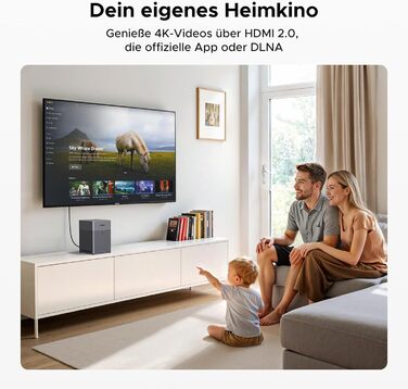 NAS UGREEN NASync DH4300 Plus: 2 відсіки, NFC, 4GB RAM, 1GbE LAN, для дому