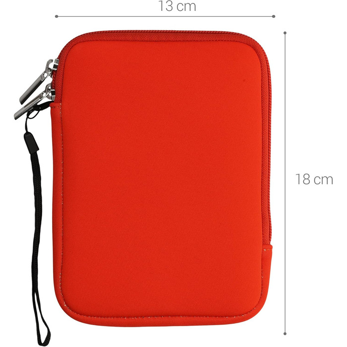 Чохол для eReader kwmobile - Неопренова сумка-чохол, захисний кейс - 17 x 12 x 2 см, внутрішні розміри 6' eReader (6' eReader, помаранчевий)