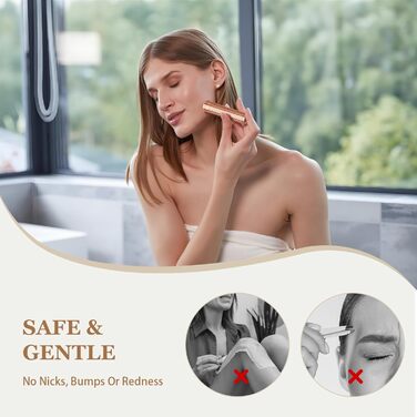 Електричний прилад для видалення волосся для жінок, бездротовий депілятор, безболісний електробритва для губ, рук, обличчя, пушкового волосся (Золотий)