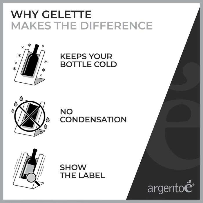 Охолоджувач для вина Argentoè Gelette, чорний