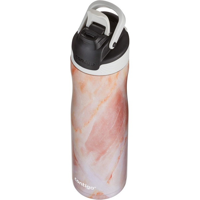Contigo Autoseal Chill Stainless Steel Water Bottle with Autoseal Technology, Insulated Bottle Keeps Drinks Cold for Up to 28 Hours, Leak-Proof, BPA-Free, 720 ml (Rose Quartz)